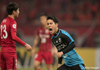 同点ゴールを叩き込んだ知念 慶(川崎F)。試合終盤の交代まで気を吐きプレーし続けた【ACL GS MD5 上海上港vs川崎F】
