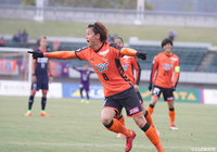 試合終盤に決勝ゴールを決めた小野瀬 康介（山口）【明治安田Ｊ２ 第8節 山口vs大宮】