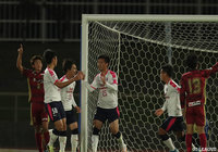 途中出場の山内 寛史（C大23/#25）が同点弾を決め、1-1で試合を終えた【明治安田Ｊ３ 第6節 琉球vsC大23】