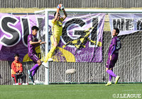 古巣との対戦となった杉本 拓也（藤枝）は、鳥取の猛攻を0で抑えた。試合は両者譲らず引き分けに終わった【明治安田Ｊ３ 第6節 藤枝vs鳥取】