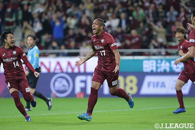 得意のヘッドでリーグ戦では今季初ゴールを奪ったウェリントン（神戸）【明治安田Ｊ１ 第7節 神戸vs浦和】