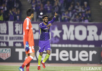 途中出場ながら2ゴールを奪い、この日のヒーローとなったパトリック（広島）【明治安田Ｊ１ 第7節 広島vs横浜FM】