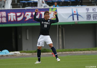 チームと共に調子を上げてきた野嶽 惇也（鹿児島）。2戦連発となるゴールを決めてみせた【明治安田Ｊ３ 第7節 鹿児島vs琉球】