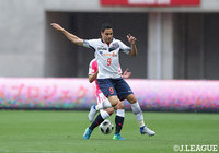 この日は途中出場となったディエゴ　オリヴェイラ（FC東京）。ゴールに迫る場面は作ったが、惜しくも得点は奪えなかった【明治安田Ｊ１ 第8節 Ｃ大阪vsFC東京】