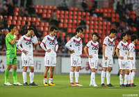 首位を走る岡山。下位に沈む大宮相手の引分けに肩を落とした【明治安田Ｊ２ 第9節 大宮vs岡山】