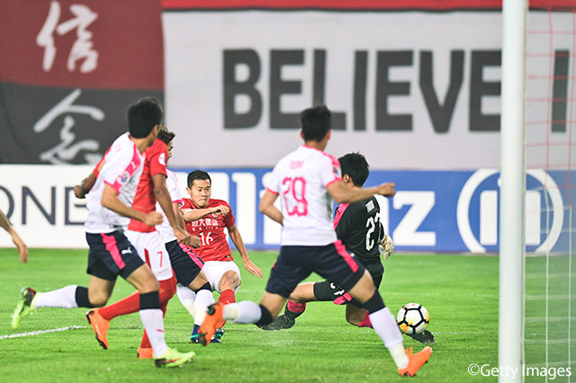 開始早々の6分、広州恒大に先制点を許す苦しい展開に【ACL GS MD6 広州恒大vsＣ大阪】