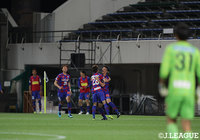 先制を許した甲府だったが、道渕　諒平の鋭いクロスが相手のオウンゴールを誘発し、同点に追いつく！【ルヴァンカップ GS 第4節 清水vs甲府】