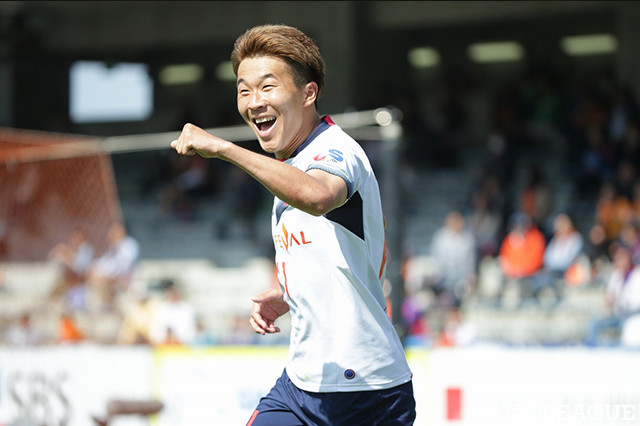 自慢の快速で相手のDFラインを切り裂き、決勝ゴールを奪った永井　謙佑（FC東京）【明治安田Ｊ１ 第9節 清水vsFC東京】