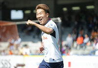 自慢の快速で相手のDFラインを切り裂き、決勝ゴールを奪った永井　謙佑（FC東京）【明治安田Ｊ１ 第9節 清水vsFC東京】