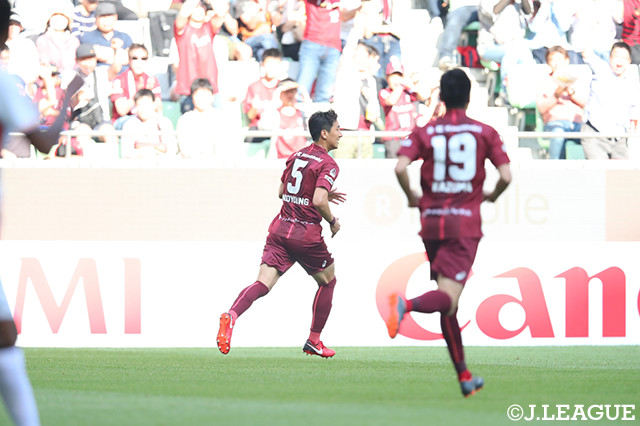 前半12分、チョン　ウヨンのゴールで神戸が先制！【明治安田Ｊ１ 第9節 神戸vs名古屋】