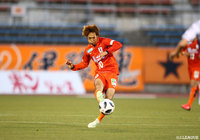 前節Ｊ初ゴールを決めた神谷 優太（愛媛）はゴールこそ決められなかったが、身体を張ったプレーをみせた【明治安田Ｊ２ 第10節 愛媛vs甲府】