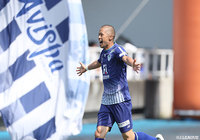 開始直後にPKを決めた森本 貴幸（福岡）。後半にも追加点を挙げた【明治安田Ｊ２ 第10節 福岡vs千葉】