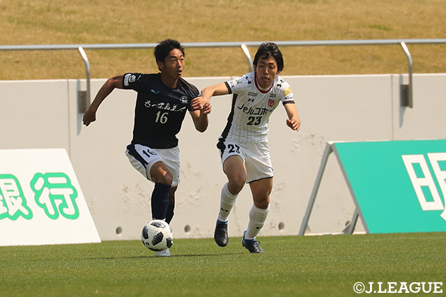 川森　有真（鹿児島）はこの日2ゴールの活躍でチームの3連勝に大きく貢献！【明治安田Ｊ３ 第8節 盛岡vs鹿児島】