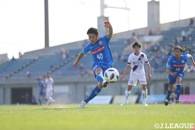 岸本　武流がPKを沈めて水戸が先制！【明治安田Ｊ２ 第11節 水戸vs京都】