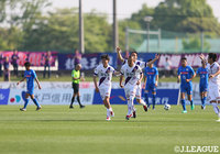 終盤に立て続けに2ゴールを奪った重廣　卓也（京都／＃8）。逆転勝利の立役者となった【明治安田Ｊ２ 第11節 水戸vs京都】