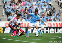 ゴール前で存在感を発揮した田口　泰士（磐田）だったが、C大阪のゴールをこじ開けるには至らなかった【明治安田Ｊ１ 第11節 磐田vsＣ大阪】