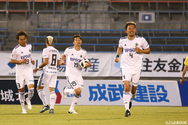 飯田 真輝（#4）のゴールで松本が土壇場で同点に追い付く！【明治安田Ｊ２ 第11節 愛媛vs松本】