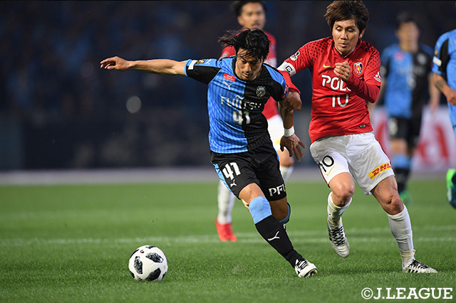 家長　昭博らがゴールを狙ったが、数的不利が響き川崎Ｆは黒星【明治安田Ｊ１ 第12節 川崎Ｆvs浦和】