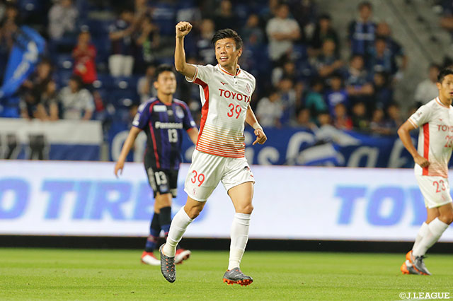 48分までに2ゴールを奪った内田 健太（名古屋）。残り時間でハットトリック達成なるか！？【ルヴァンカップ GS 第6節 Ｇ大阪vs名古屋】