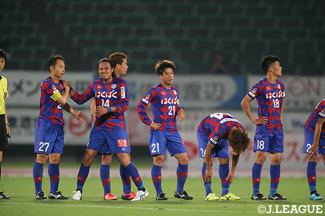 最終節を前にプレーオフステージ進出を決めていた甲府だったが、この日の敗戦により2位後退となった【ルヴァンカップ GS 第6節 甲府vs磐田】