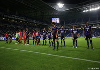 広島が浦和に敗れたことで辛くもプレーオフステージ進出が決定したＧ大阪だが、ホームでの大敗に選手たちは肩を落とした【ルヴァンカップ GS 第6節 Ｇ大阪vs名古屋】