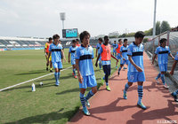 前半の内に大泉 和也（#9）のゴールで同点に追いついたYS横浜だったが、その後は攻撃で良さを発揮することができず試合は1-1で引き分けに終わった【明治安田Ｊ３ 第11節 YS横浜vsC大23】