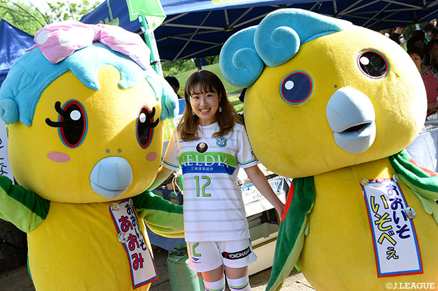 大磯町からいそべぇ・あおみも応援に駆けつけてくれました♪【明治安田Ｊ１ 第15節 湘南vs磐田】