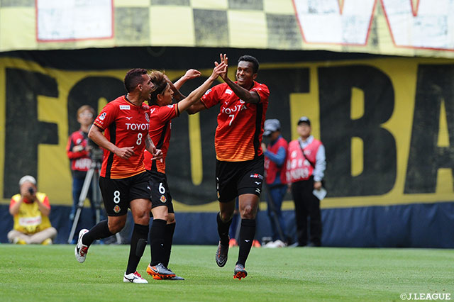 玉田の折り返しにジョーが合わせ名古屋が前半終了間際に同点に追いつく！【明治安田Ｊ１ 第15節 名古屋vs柏】