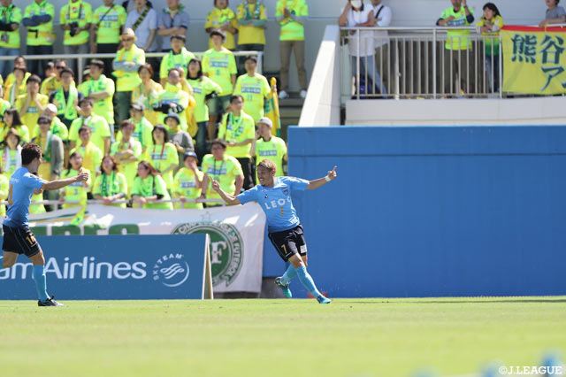 7分にループシュートで先制点を挙げた野村 直輝（横浜FC）【明治安田Ｊ２ 第15節 横浜FCvs千葉】