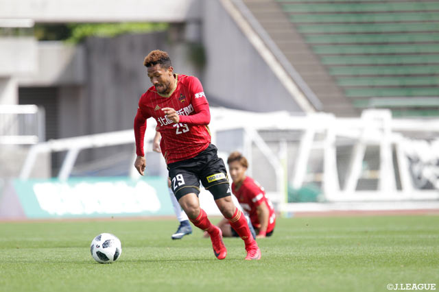 得点から遠ざかっているマラニョン（金沢）はこの日も無得点【明治安田Ｊ２ 第15節 金沢vs徳島】