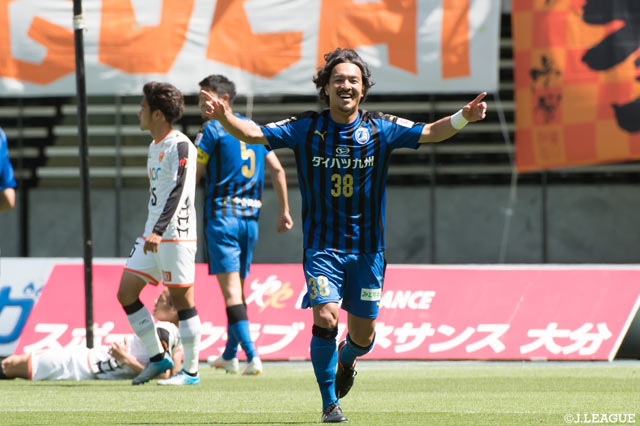 この日2ゴールと大活躍した馬場 賢治（大分）【明治安田Ｊ２ 第15節 大分vs山口】