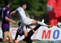 浮き球のパスを受けたイバが、DFのプレッシャーに遭いながらもシュートを流し込み横浜FCが追加点を挙げる【明治安田Ｊ２ 第16節 京都vs横浜FC】