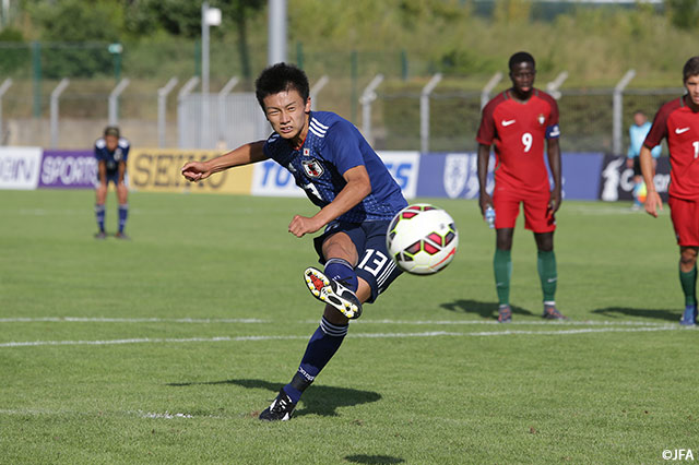 途中出場から2ゴールを奪い、勝利に導いた上田 綺世（法政大）【トゥーロン国際大会 Ｕ-21日本vsＵ-19ポルトガル】