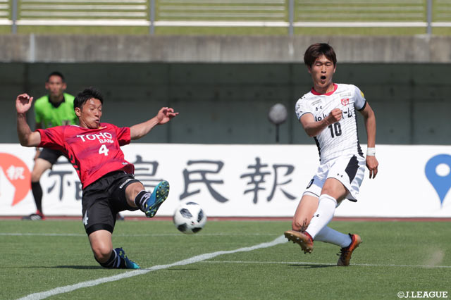 谷村 憲一（盛岡）は厳しいマークにあい上手くゲームメイクができない【明治安田Ｊ３ 第12節 福島vs盛岡】