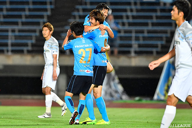 12分、戸島 章（#9）のゴールが決まり横浜FCが先制！【天皇杯 2回戦 横浜FCvs讃岐】