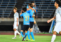 12分、戸島 章(#9)のゴールが決まり横浜FCが先制!【天皇杯 2回戦 横浜FCvs讃岐】