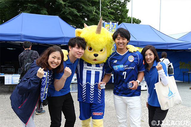 試合前にディーオとパシャリ♪絶対勝つぞ～！【明治安田Ｊ２ 第18節 山形vs千葉】