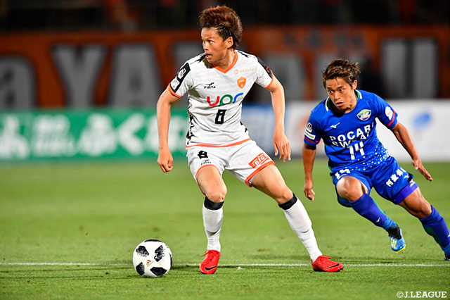 小野瀬 康介（山口）は2得点を奪い、チームを勝利に導いた【明治安田Ｊ２ 第19節 徳島vs山口】