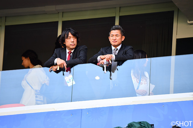 ロシアまで応援に駆け付けた元日本代表の三浦　知良（横浜FC）【2018FIFAワールドカップ ロシア GS 第1節 コロンビアvs日本】