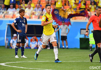 コロンビアの要注意人物の1人、ハメス　ロドリゲスは後半14分に交代出場【2018FIFAワールドカップ ロシア GS 第1節 コロンビアvs日本】