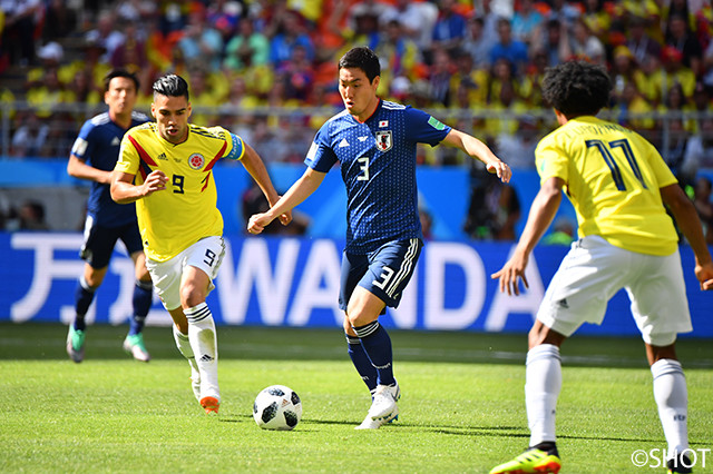 Ｊリーグ所属選手としてワールドカップのピッチに立った昌子　源（鹿島）。集中した守備で勝利に貢献した【2018FIFAワールドカップ ロシア GS 第1節 コロンビアvs日本】