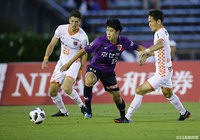 1トップを務めた岩崎 悠人（京都）がチャンスを作るも得点ならず【明治安田Ｊ２ 第20節 京都vs大宮】