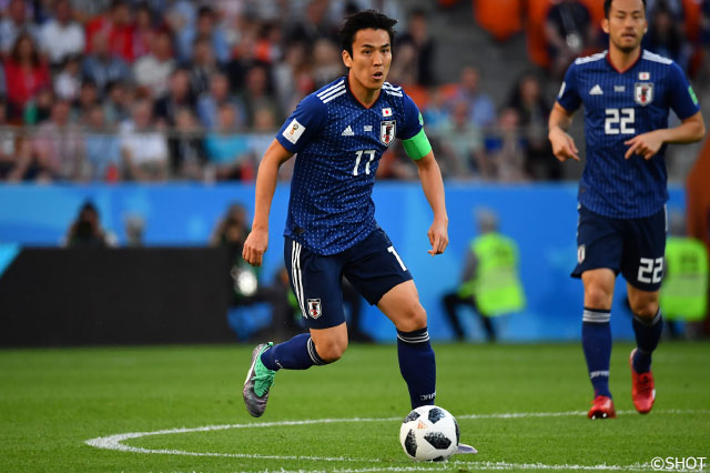 この日もキャプテンを務めた長谷部 誠。前線に効果的なクサビのパスを出し、攻撃のリズムを作った【2018FIFAワールドカップ ロシア GS 第2節 日本vsセネガル】