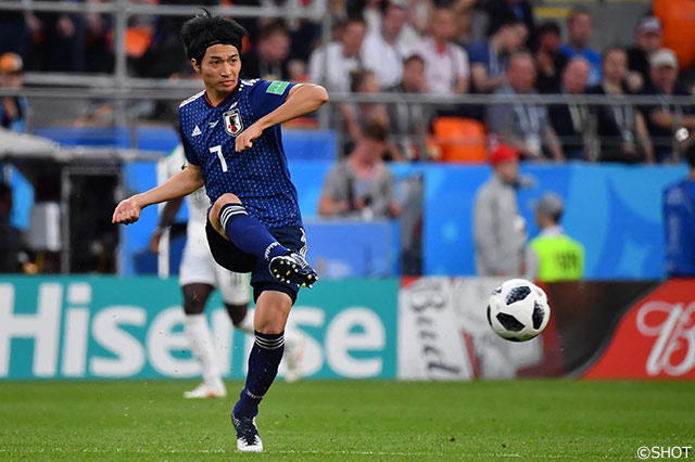 日本の同点弾の起点となるパスを出した柴崎 岳。正確なパスと的確な判断で攻守に躍動した【2018FIFAワールドカップ ロシア GS 第2節 日本vsセネガル】