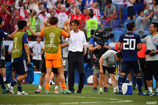 就任2ヶ月で、2大会ぶり3度目の決勝T進出を実現させた西野 朗監督【2018FIFAワールドカップ ロシア GS 第3節 日本vsポーランド】