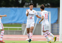 2ゴールで勝利の立役者となった武 颯(福島/#9)【明治安田J3 第17節 F東23vs福島】