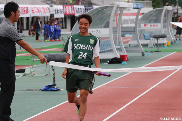 試合前に開催された北上世界陸上。こちらでも熱戦が繰り広げられました【明治安田Ｊ３ 第19節 盛岡vsG大23】
