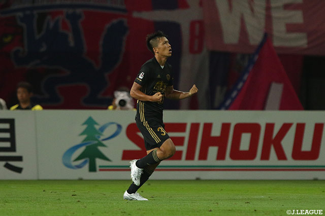 西村 拓真（仙台）が前半30分にゴールを奪い、試合を振り出しに戻す【明治安田Ｊ１ 第18節 仙台vsＣ大阪】