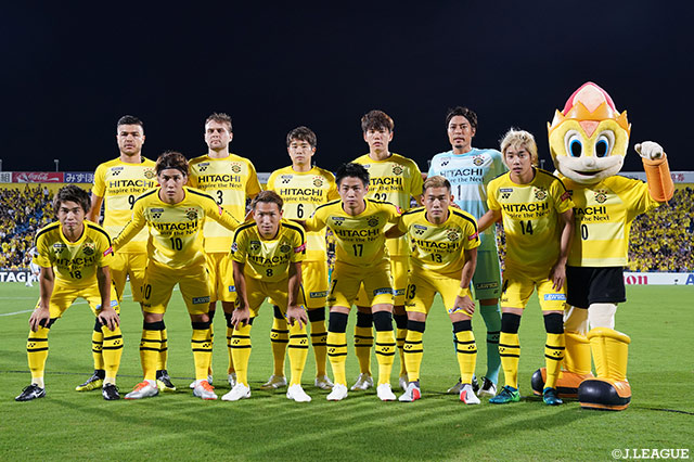 柏のスターティングメンバー。ナタン ヒベイロ（#3）が来日後、初めてスタメンに名を連ねた【明治安田Ｊ１ 第21節 柏vs仙台】