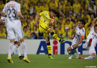 クリスティアーノ（柏）がシュートを放つも仙台の堅い守備を崩すことはできず【明治安田Ｊ１ 第21節 柏vs仙台】